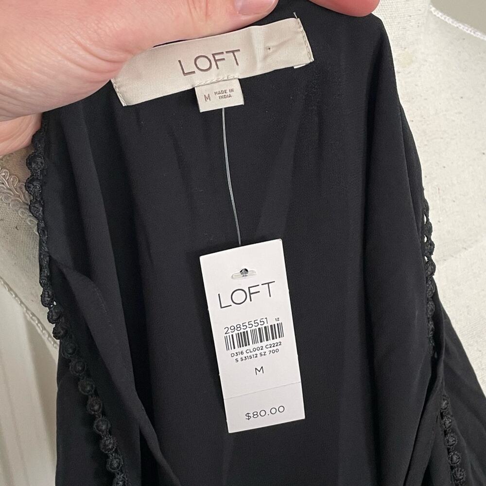 Loft Lacy Embroidered Strappy Swing Dress NWT - Picture 6 of 7